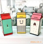 WX0001韩国 DIY创意卡纸牛奶盒硬币储蓄罐 牛奶盒储蓄罐y75
