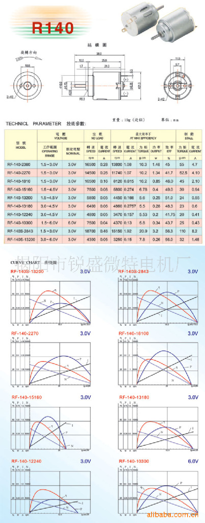 供应260 140 0微型马达 微型电动机 玩具电机