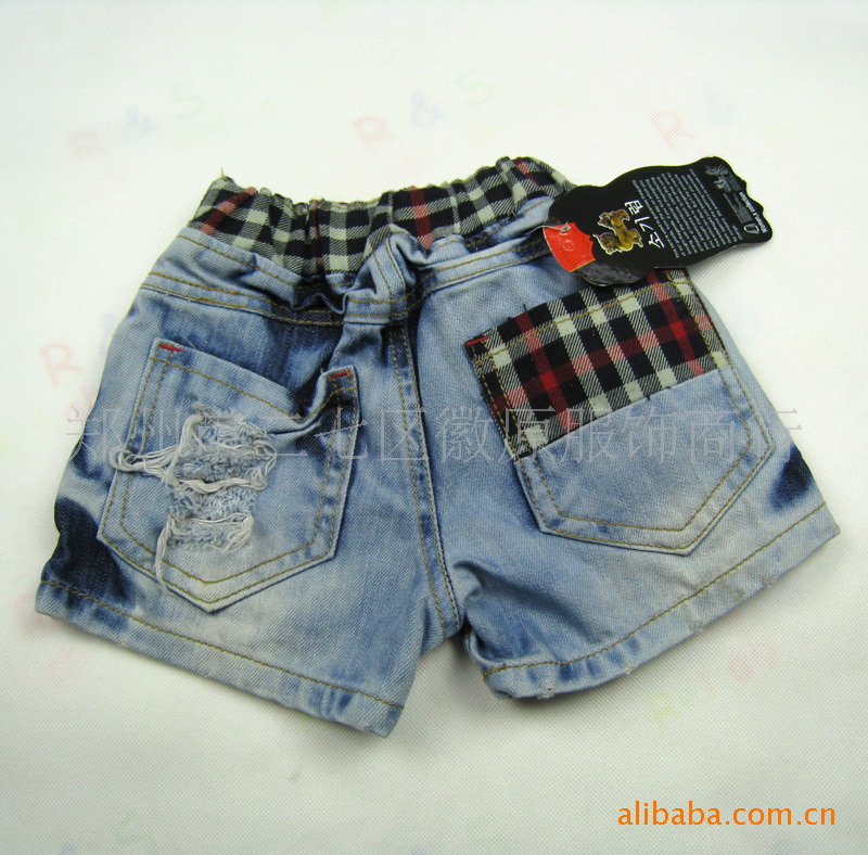 【2011新款夏装 <em>儿童</em>字母<em>牛仔短裤 热裤</em> 乞丐韩
