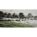 浔陌真迹国画山水--雪峰山下清流长