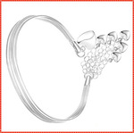 087 韓國流行時尚首飾品批發 一件代發 愛心形925純銀手鐲 手環