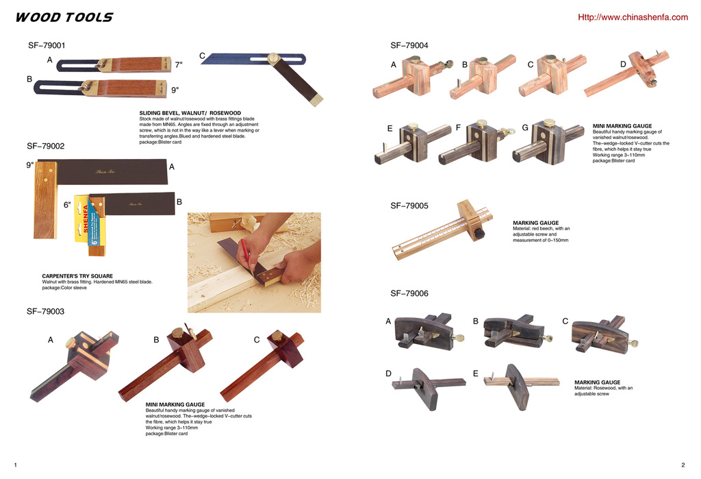 木工工具划线器,可调活动角尺,胡桃木、紫檀木