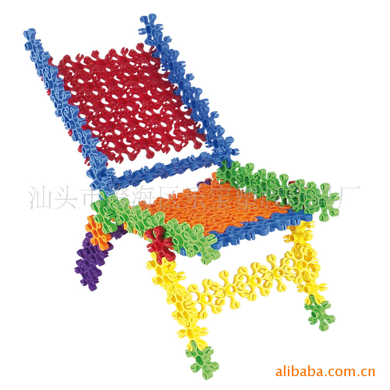 批发 塑料积木 益智玩具 雪花片 雪花积木玩具 过家家拼图玩具图片_9