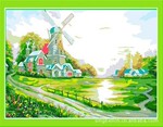 咏乐绘数字油画之幸福小屋|数字油画厂家直供|数字油画代理加盟