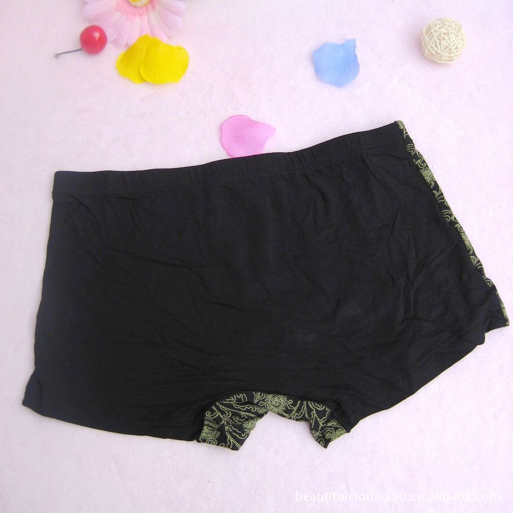 【专柜正品 复古花纹<em>男式平角短裤</em> 莫代尔男式