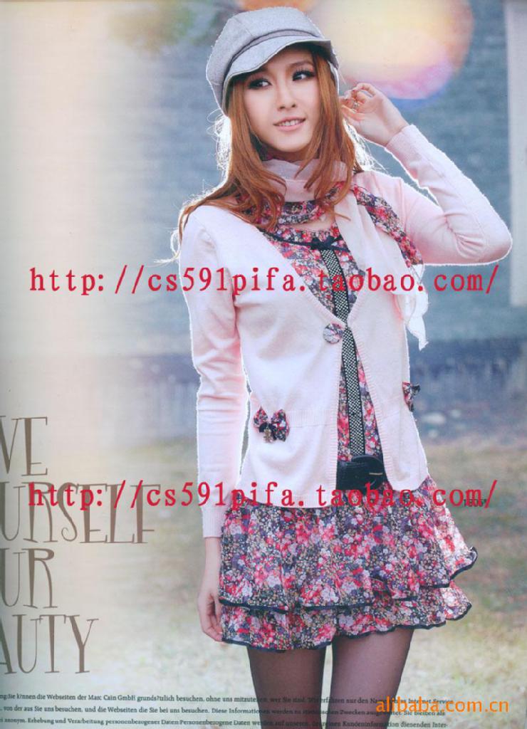2011春 黑百合/优雅<em>淑女3件套</em>连衣裙 针织外套