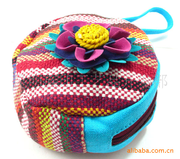 手织布太阳花手包 民族布艺包 民族布包 云南手