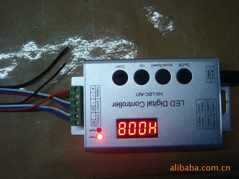 【LED灯条控制器 铝壳DMX解码器(6键)-恒压,