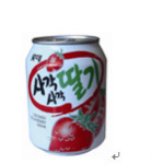 【畅销中国】供应纯天然 韩国进口饮料 乐天草莓饮料238ml