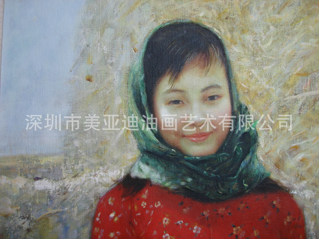 人物油画 东方人物油画 专业手绘油画 朴素美女