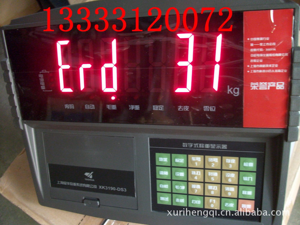 地磅-上海耀华XK3190-DS3M1数字静态轨道衡