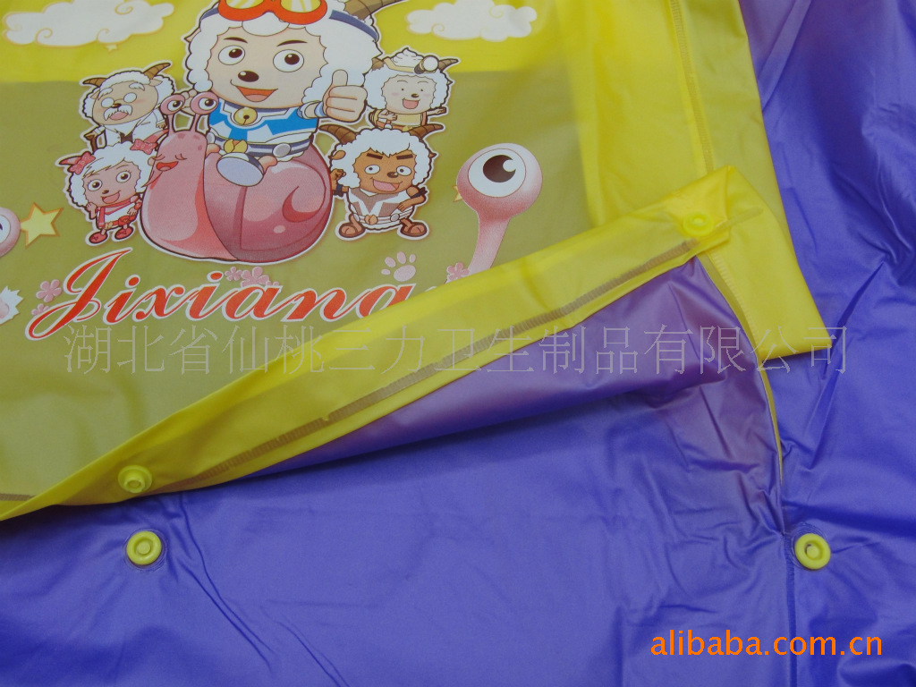 可爱彩色珠光儿童书包型雨衣 m.l.xl.xxl码 _ 可爱