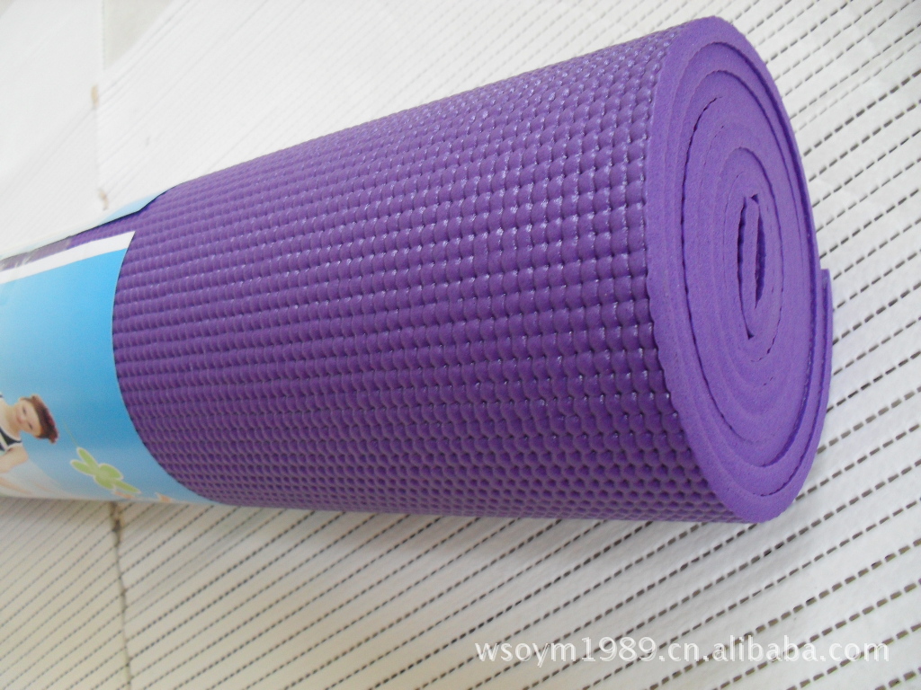 批发5毫米(mm)深紫色瑜伽垫,pvc瑜伽垫,图片,