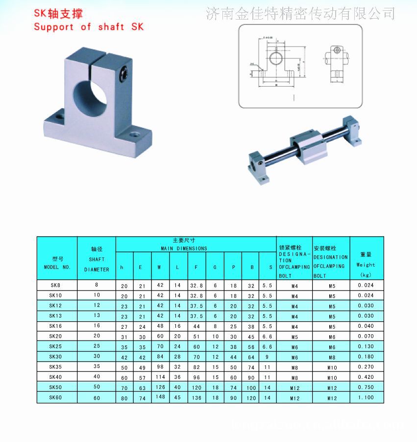 【加工销售批发轴支撑--济南轴支撑SK8\/广东轴