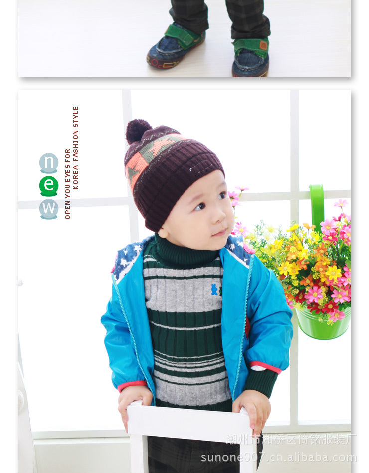 得意布屋 <em>品牌</em>童装 2103<em>高领</em> <em>纯棉</em>男童<em>打底毛衣</em>