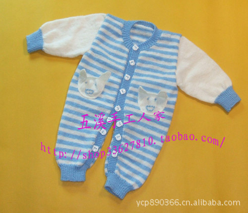 手工编织加工-纯手工编织<em>宝宝</em>套装<em>连体</em>服可爱
