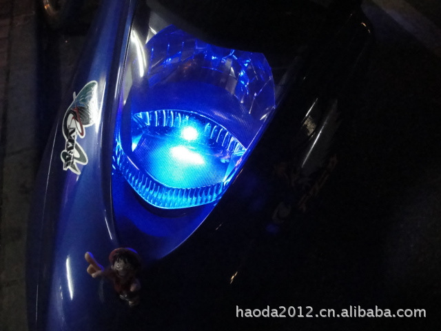 【摩托车改装灯仪表灯雾灯单5050吃人鱼插泡