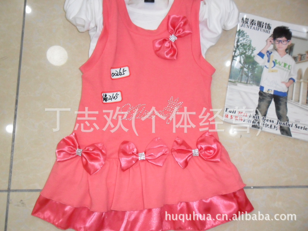 【2011秋装;3-<em>10岁女孩</em>时装<em>马甲</em>韩版裙批发:女