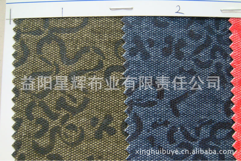12安纯棉帆布印色印花四季花纹压花系列,FY024