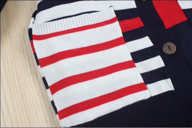 【SL638秋冬新款女装 韩版不规则条纹<em>开衫毛</em>