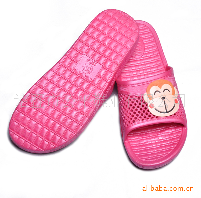 富士达品牌休闲舒适拖鞋PVC高弹吹气可爱猴