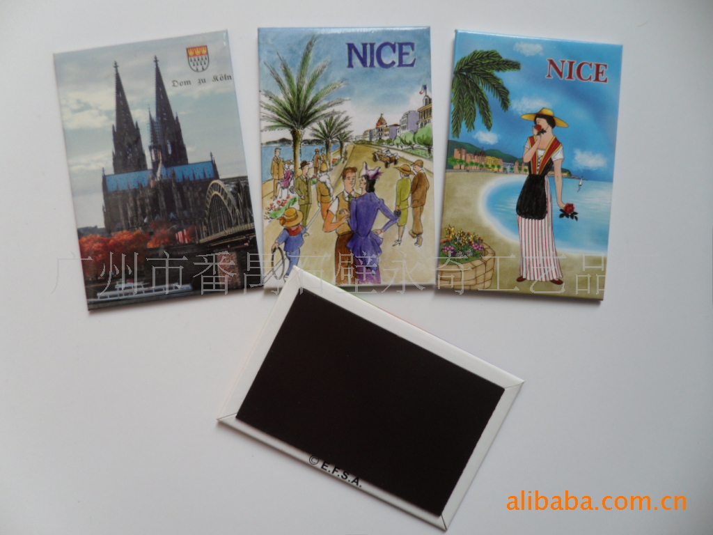 长方形马口铁磁性冰箱贴 马口铁磁性贴,长方形