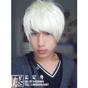 新潮帅气型男<em>发型非主流</em>短发白发模特潮发实拍