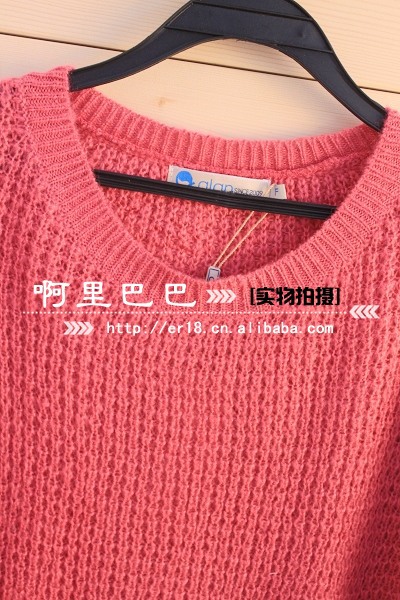 2011韩国秋冬女装!<em>扎</em>花边袖复古气质拉<em>针织</em>套