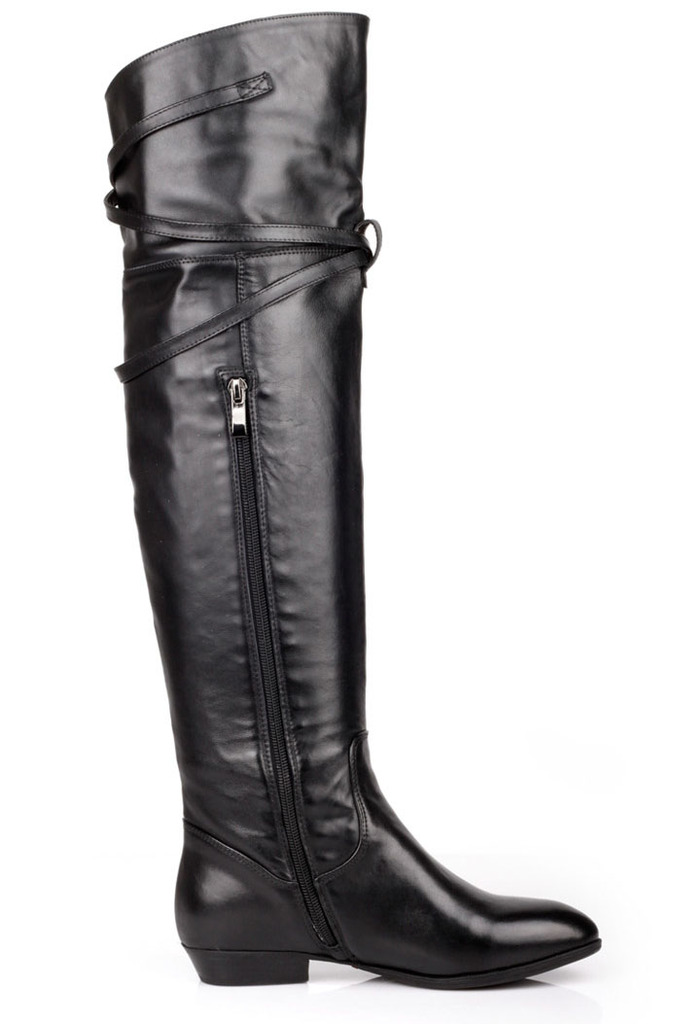 【2011新款真皮女靴ETB34长筒平底过膝女长