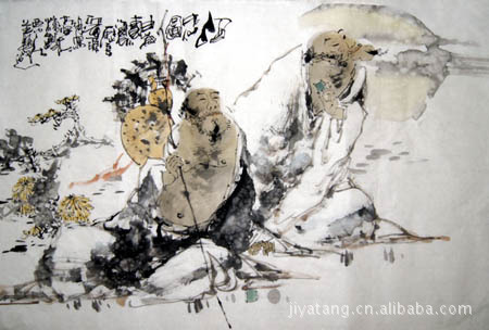 集雅堂国画字画书画批发王利华四尺三开人物03-2165酒中仙图