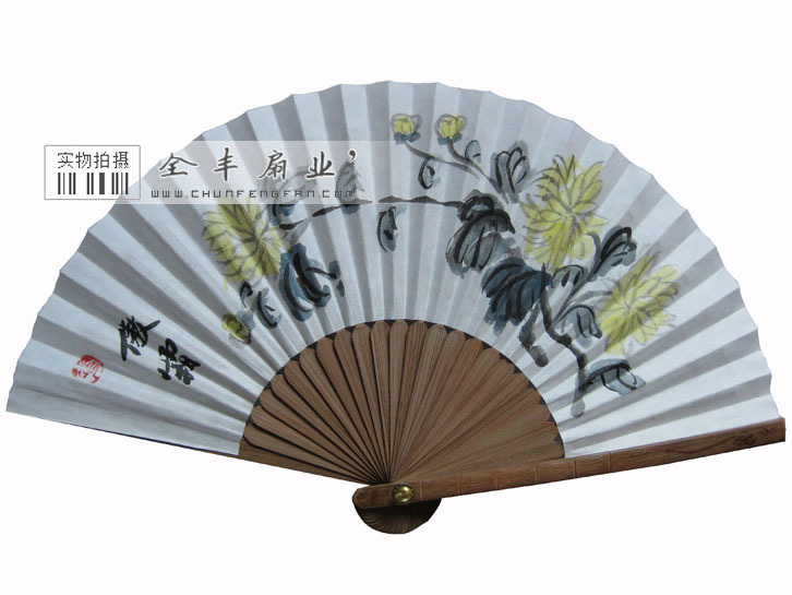 专业制作韩国扇厂家来样定做书画宣纸白面绘画