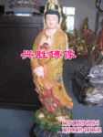 供应 佛像工艺品 木雕佛像 站莲及彩观音菩萨