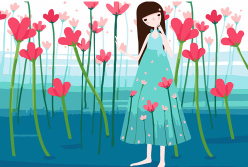 低价批发DIY数字油画手绘画装饰画20*30花瓣