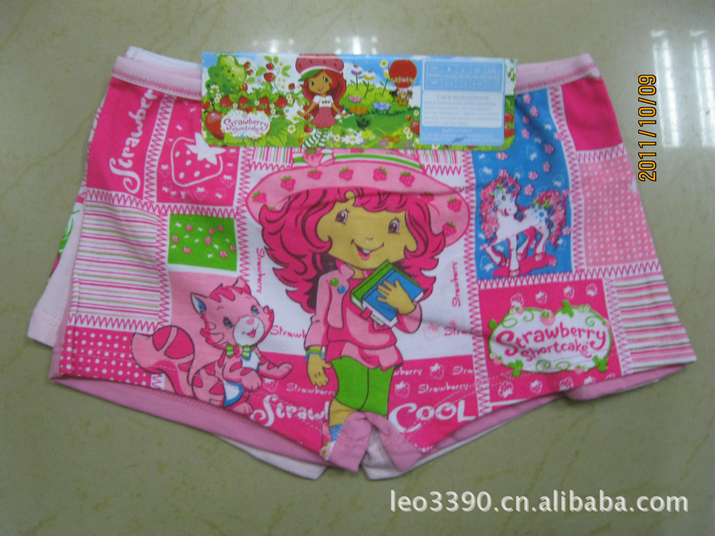 外贸日韩单迪士尼<em>卡通</em>草莓<em>女孩平角内裤</em> 女童