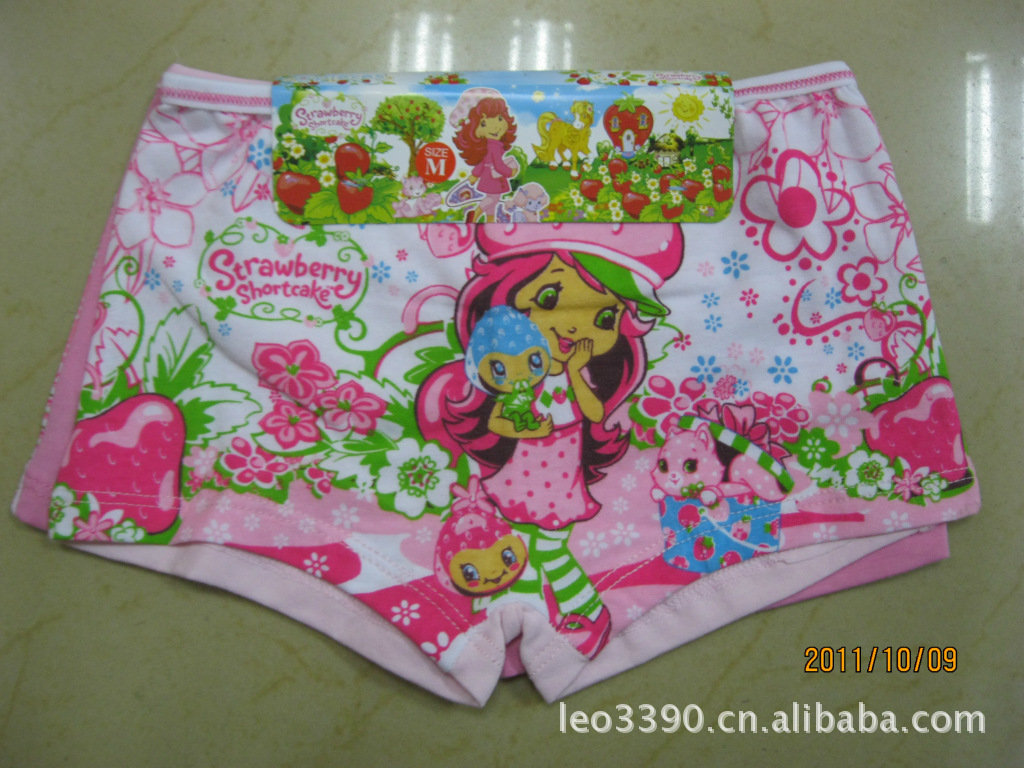 外贸日韩单迪士尼<em>卡通</em>草莓<em>女孩平角内裤</em> 女童