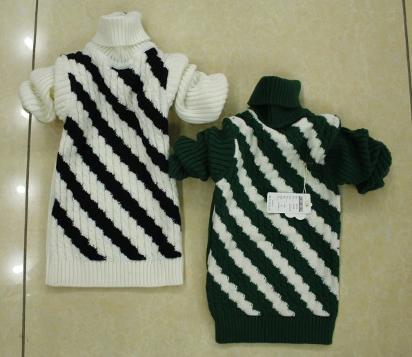 韩版新款 小童<em>毛衣</em> 男童女童翻领斜<em>条纹毛衣</em> 儿