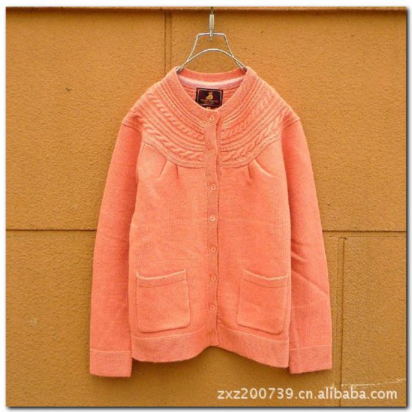 魅力无限 百搭必备 圆领驳<em>花开衫</em>毛衣<em>女式羊毛</em>