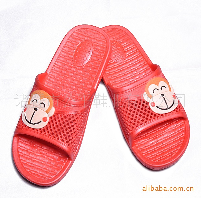 富士达品牌休闲舒适拖鞋PVC高弹吹气可爱猴