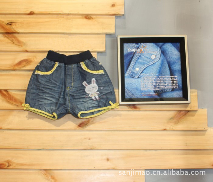 香港三吉卯 <em>女中童</em>牛仔<em>短裤</em> NZ8757# 5件一手