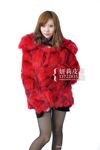 皮草【厂家底价处理】欧美款 狐狸皮草大衣