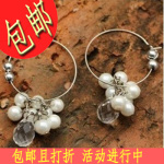 S0114韩版珍珠水滴圈圈耳坠 耳环 耳饰 饰品批发y20