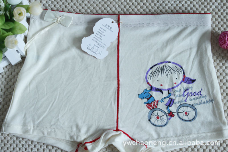 【大童<em>女孩</em>卡通竹纤维<em>内裤</em>批发,523#快乐<em>女孩</em>