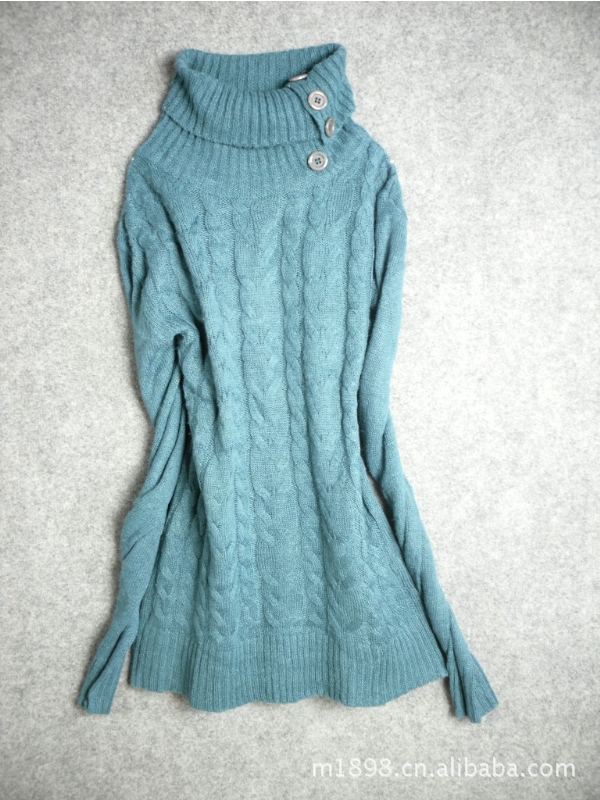 2010秋冬装新款修身高领领口细节针织毛衣 A