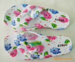 厂家批发2011新款印花花朵蝴蝶结潮款女拖鞋