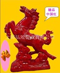 唐三彩精品 中国红 鸿运当头招财马 装饰品 工艺品摆件