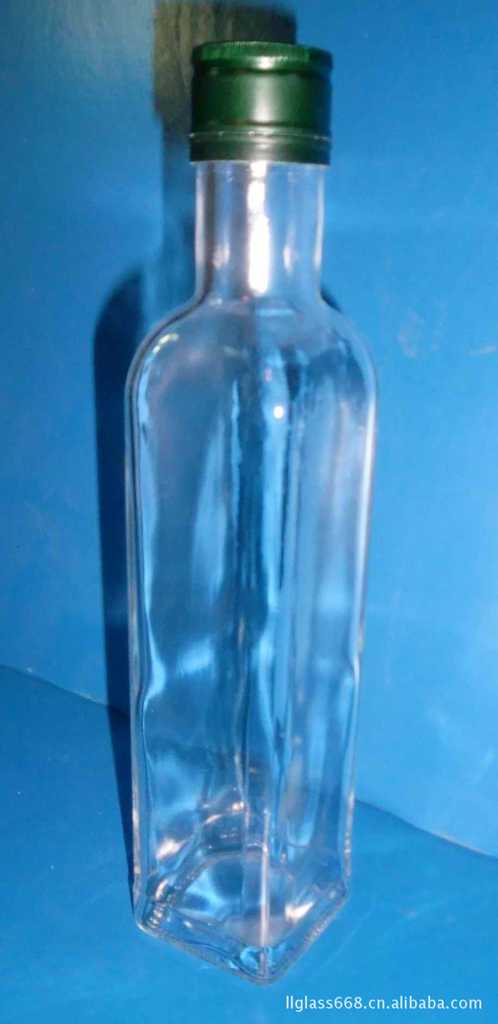 【250ml优质橄榄油瓶 墨绿瓶 方形玻璃瓶】25