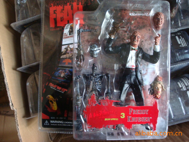 蚂蚁MEZCO 恐怖影视人偶模型 猛鬼街3 杀人狂