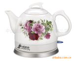 供应顽皮狗陶瓷水壶TC-207型号-红玫瑰图案1.2L