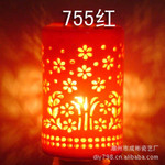 陶瓷小夜灯 精雕小夜灯 编号:755红