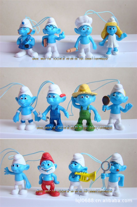 12款藍精靈掛件34元